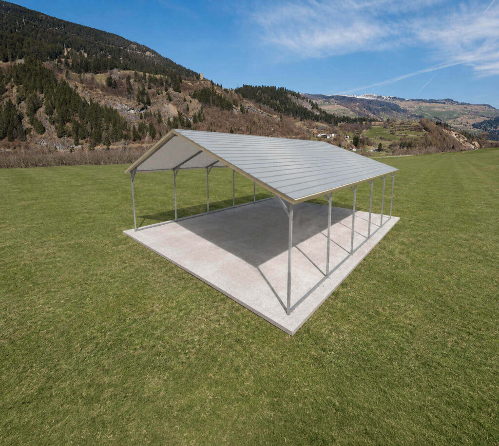 20x25 Boxed Eave Style Carport