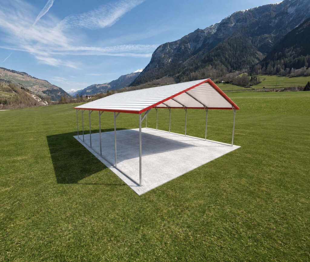 20x25 Boxed Eave Style Carport
