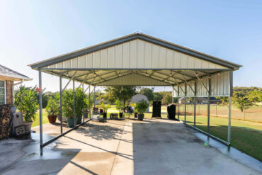 20x25 Vertical Roof Carport North