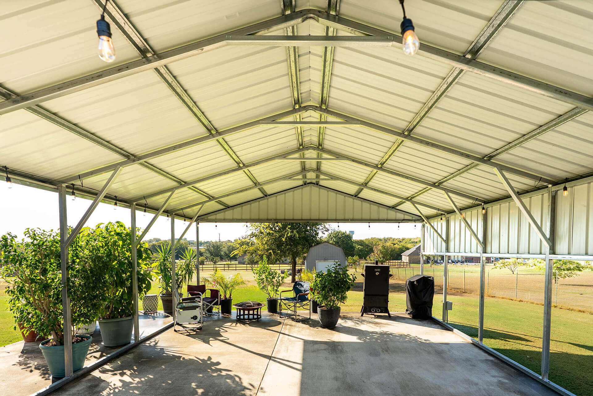 20x25 Vertical Roof Metal Carport Florida - Alan's Factory Outlet