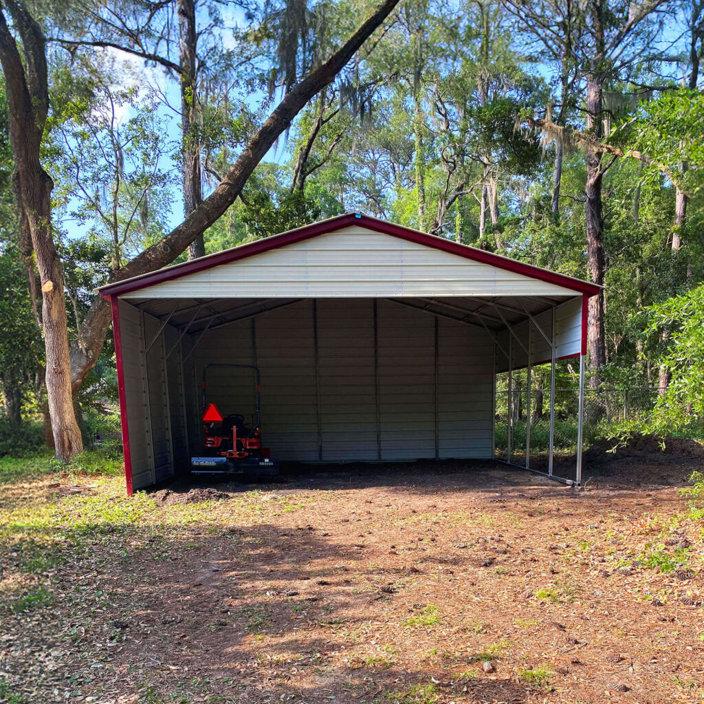 24x20 Vertical Roof Metal Carport