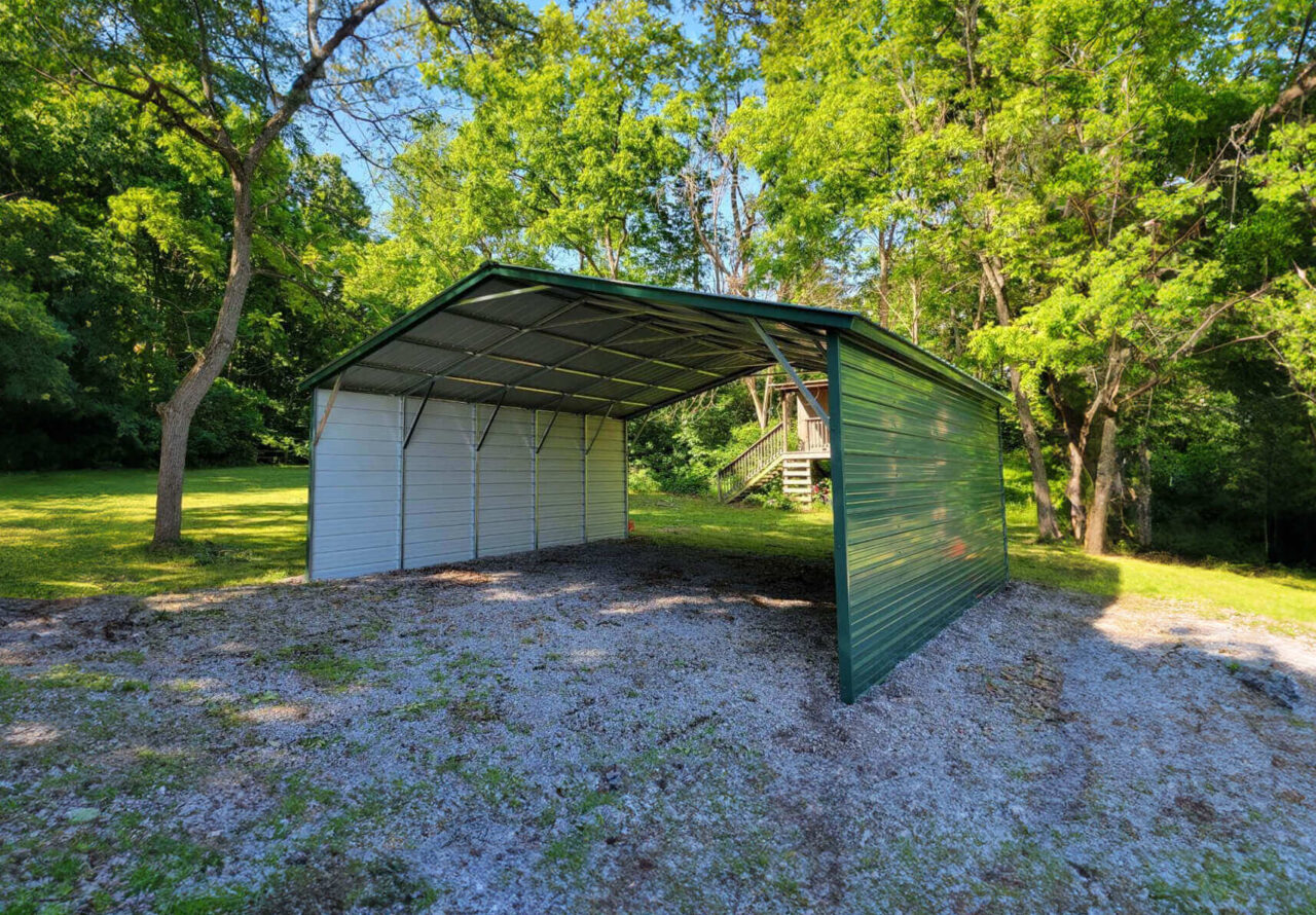 24x25 Vertical Roof Metal Carport