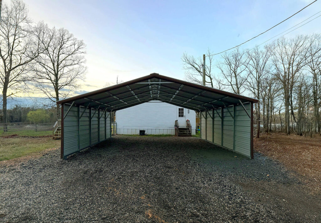 24x25 Vertical Roof Metal Carport