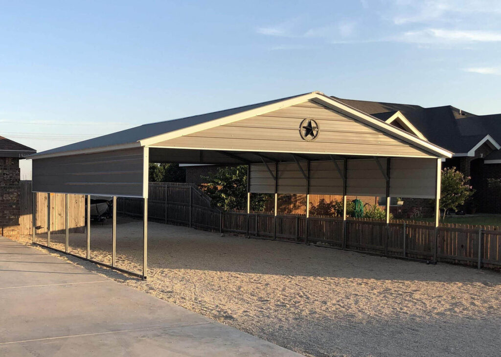 24x25 Vertical Roof Metal Carport
