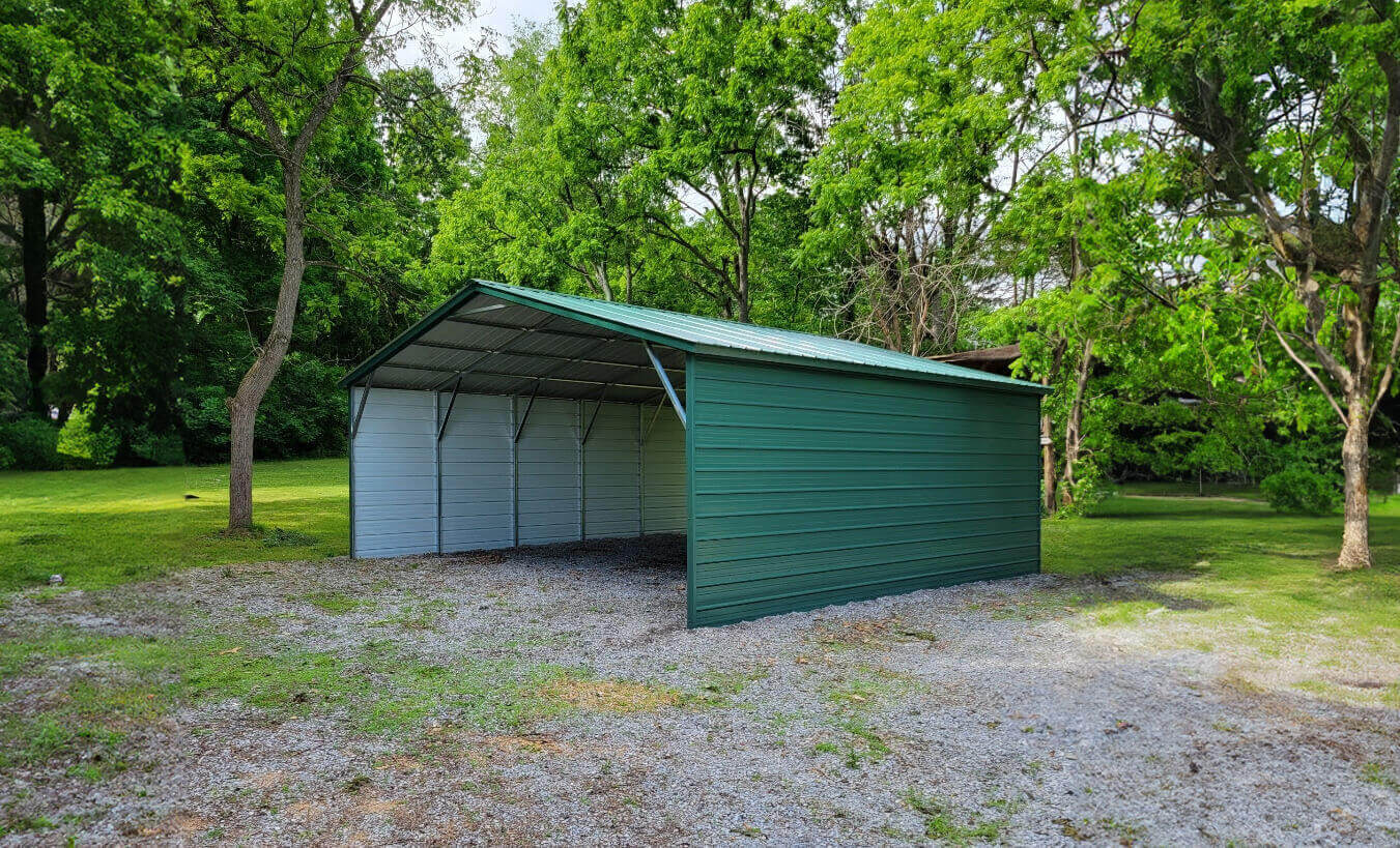 24x30 Vertical Roof Metal Carport Florida - Alan's Factory Outlet