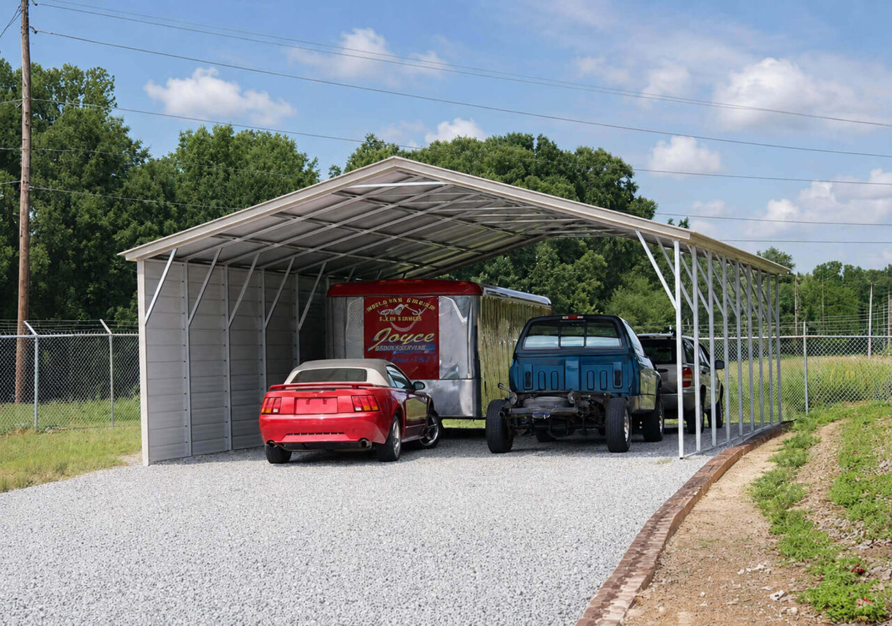 24x35 Vertical Roof Metal Carport