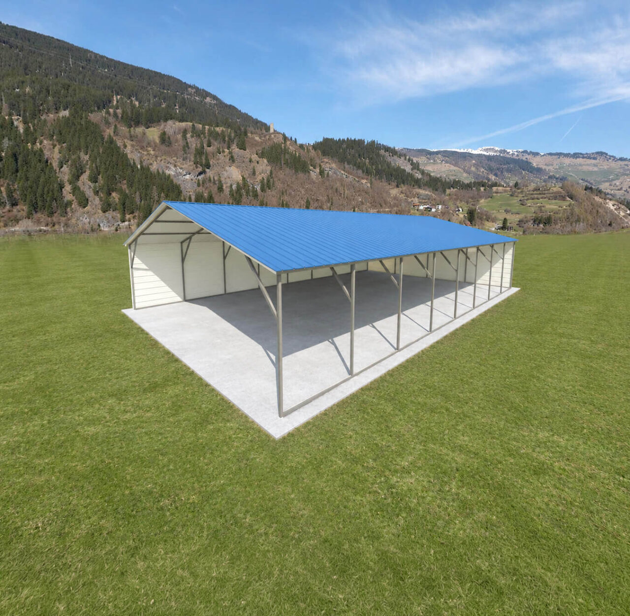 24x40 Vertical Roof Metal Carport