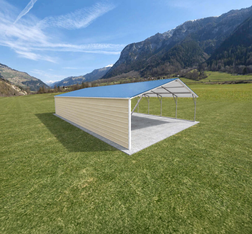 24x40 Vertical Roof Metal Carport