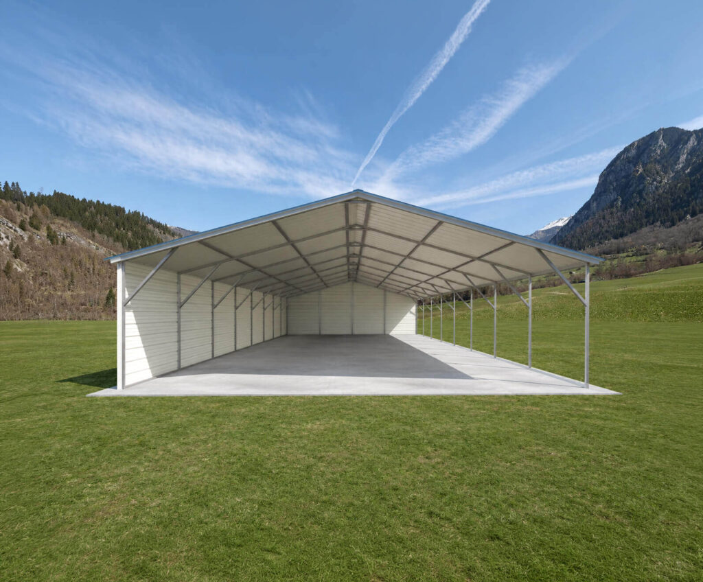 24x40 Vertical Roof Metal Carport