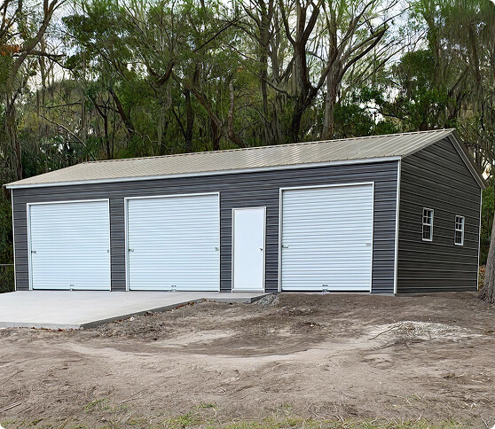 3 car detached garage