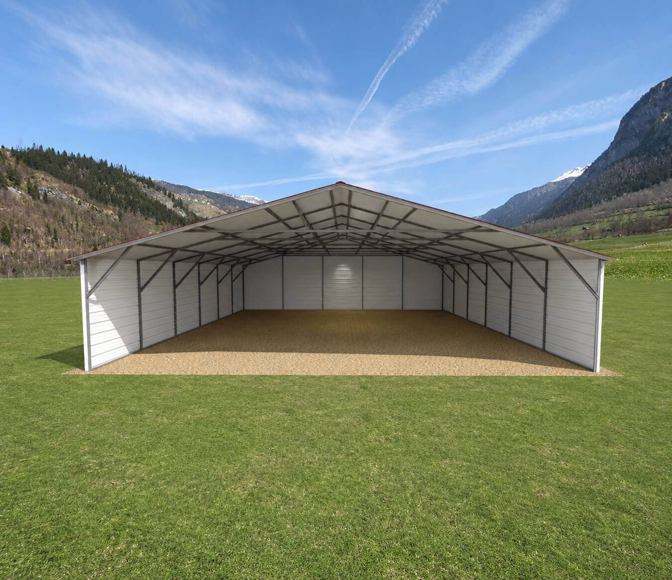 30x30 Vertical Roof Triple Wide Carport - Alan's Factory Outlet