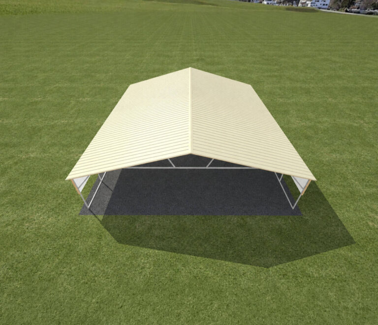 30x30 Vertical Triple Wide Metal Carport