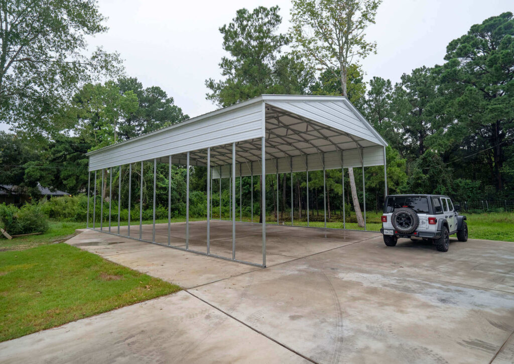 30x40 Vertical Triple Wide Metal Carport