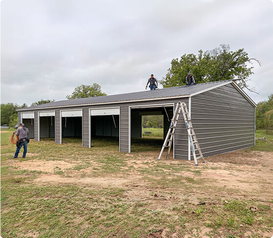 5 car garage under construction