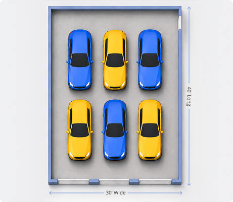 6-car tandem garage floor plan
