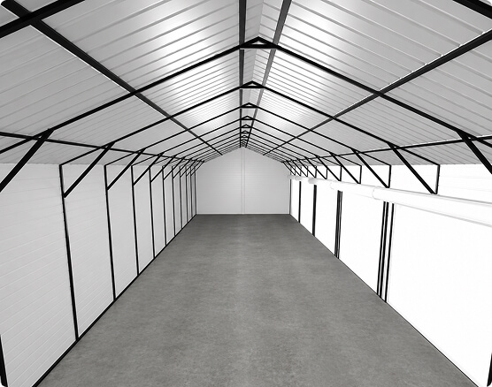 60 foot wide garage inside