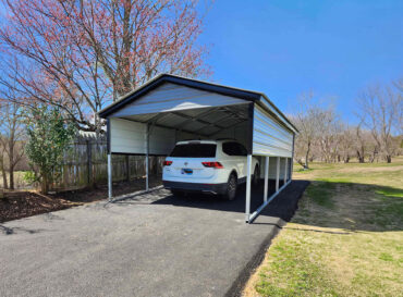 12x25 Vertical Roof Metal Carport