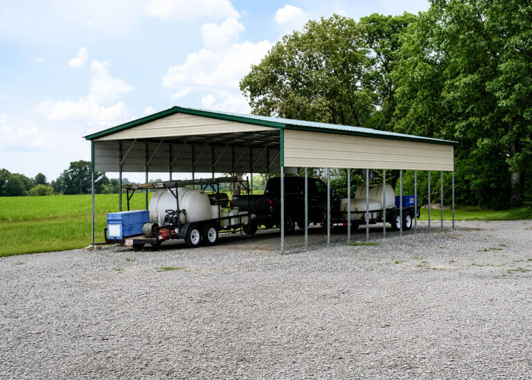 12x25 vertical style metal carport