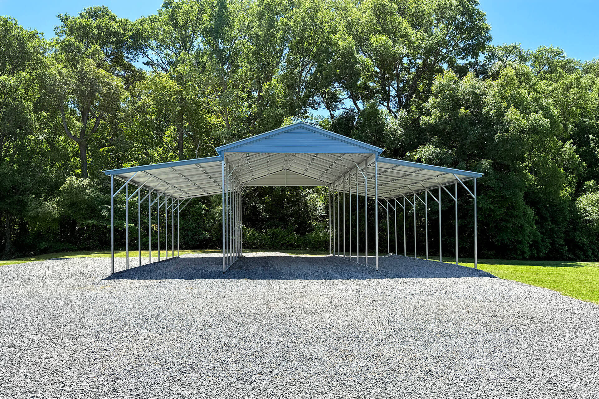 18x35 Vertical Roof Metal Carport - Alan's Factory Outlet