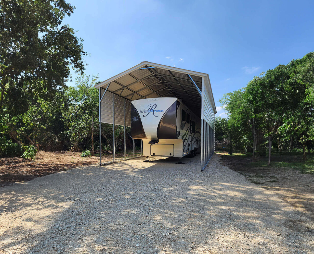18x45 vertical roof metal carport