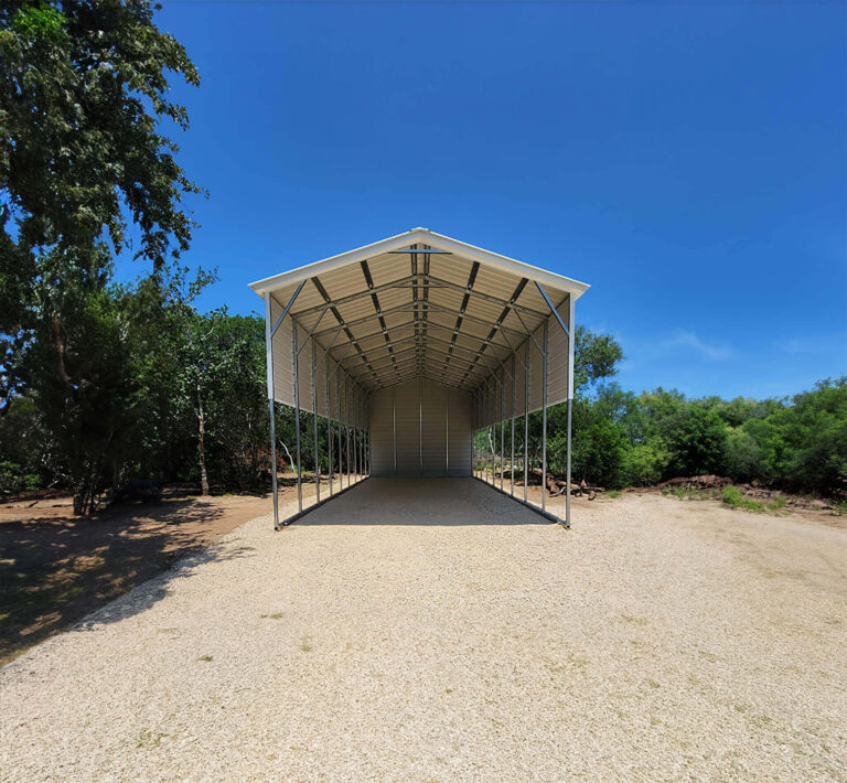18x45 vertical roof metal carport