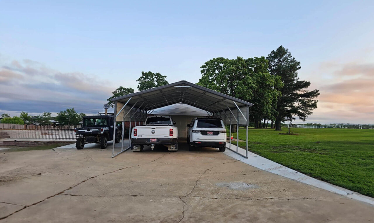 20x35 vertical roof metal carport