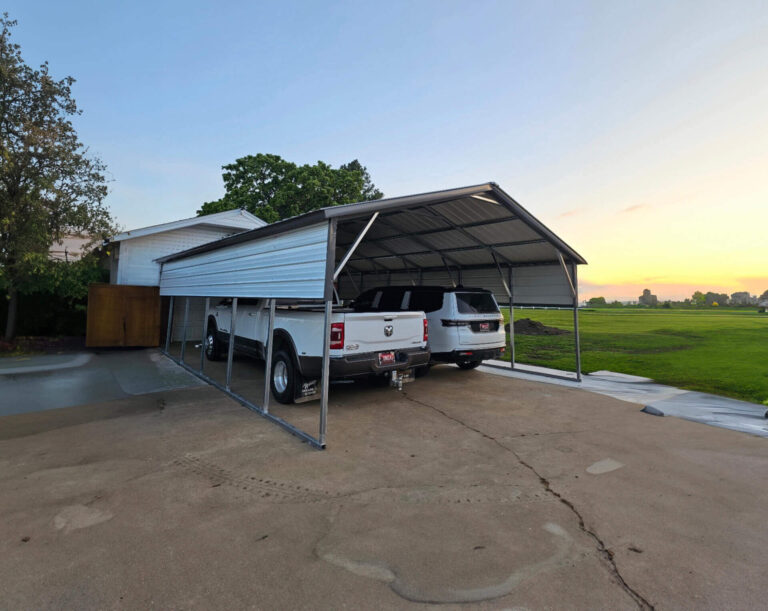20x35 vertical roof metal carport