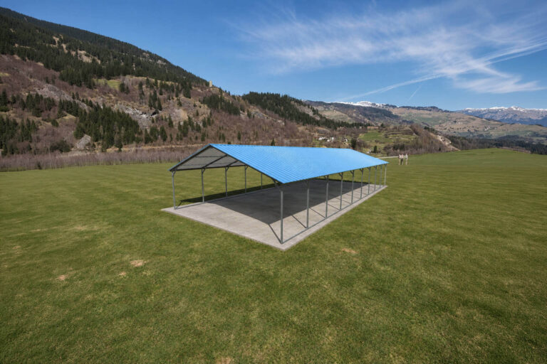 20x45 vertical roof metal carport
