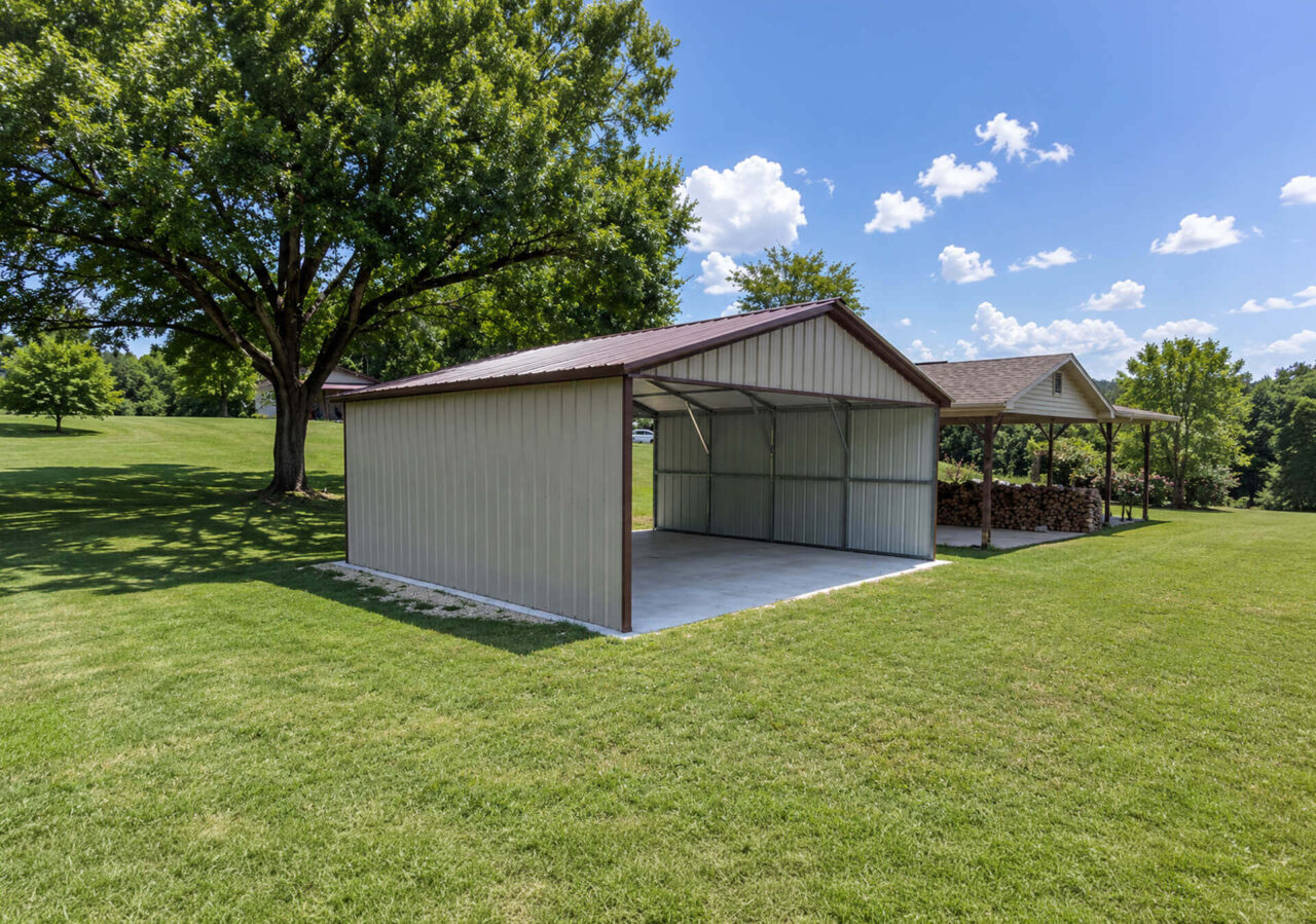 22x20 vertical roof metal carport