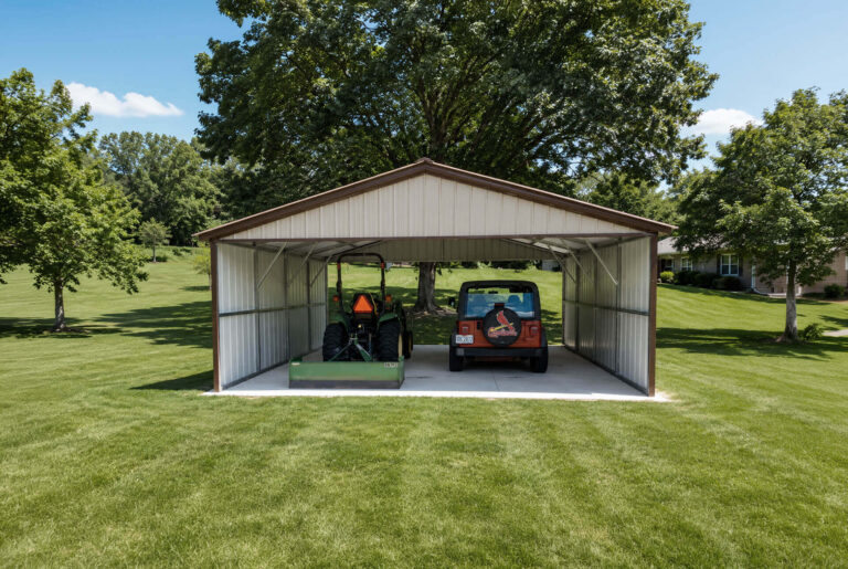 22x20 vertical roof metal carport