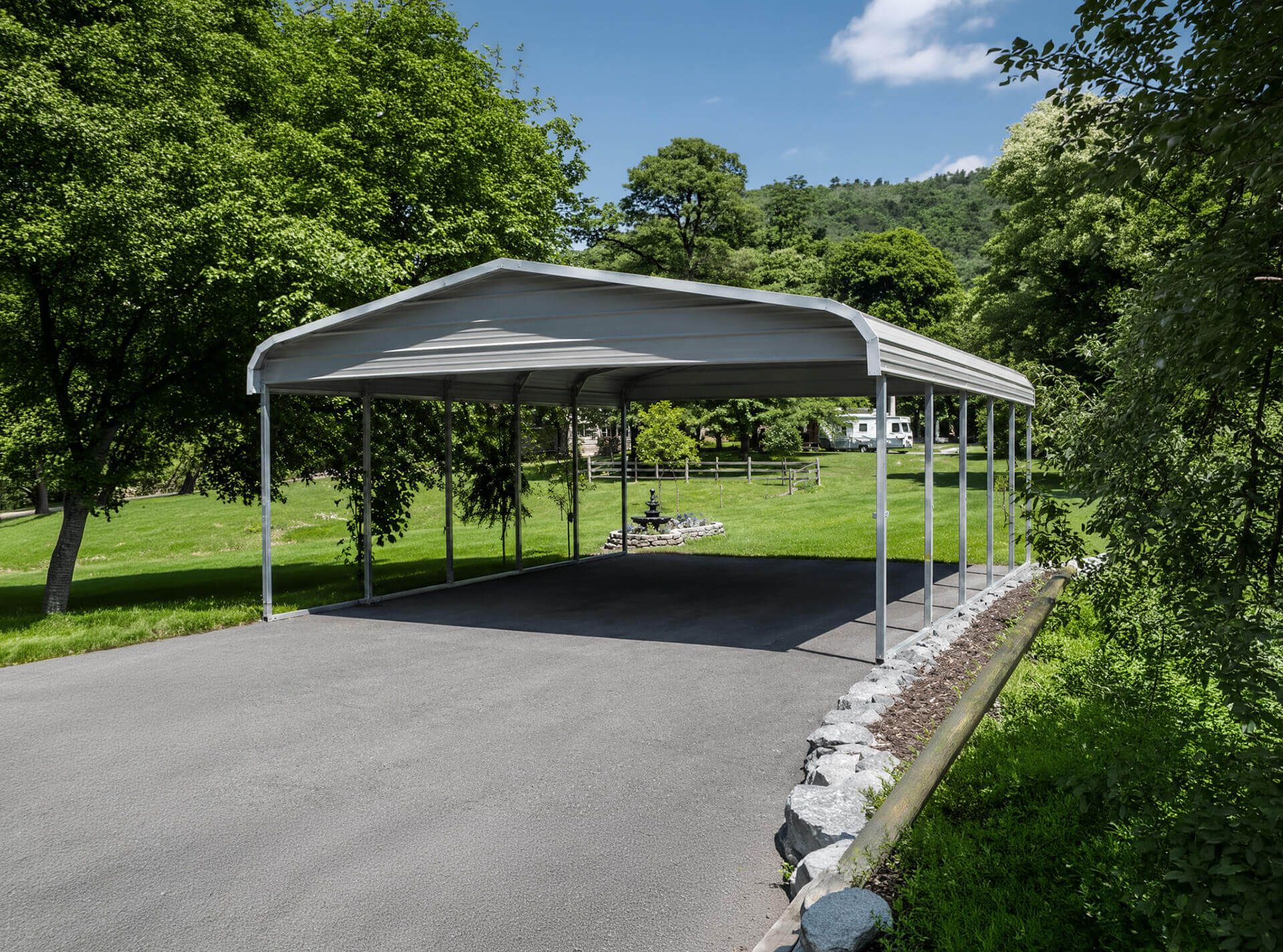 22x25 Regular Roof Carport - Alan's Factory Outlet