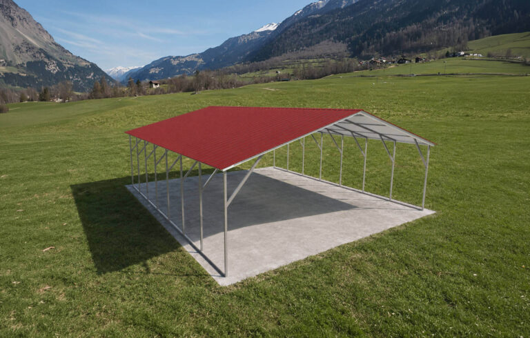 22x25 vertical roof metal carport