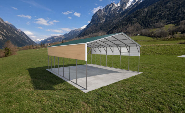 22x25 vertical roof metal carport