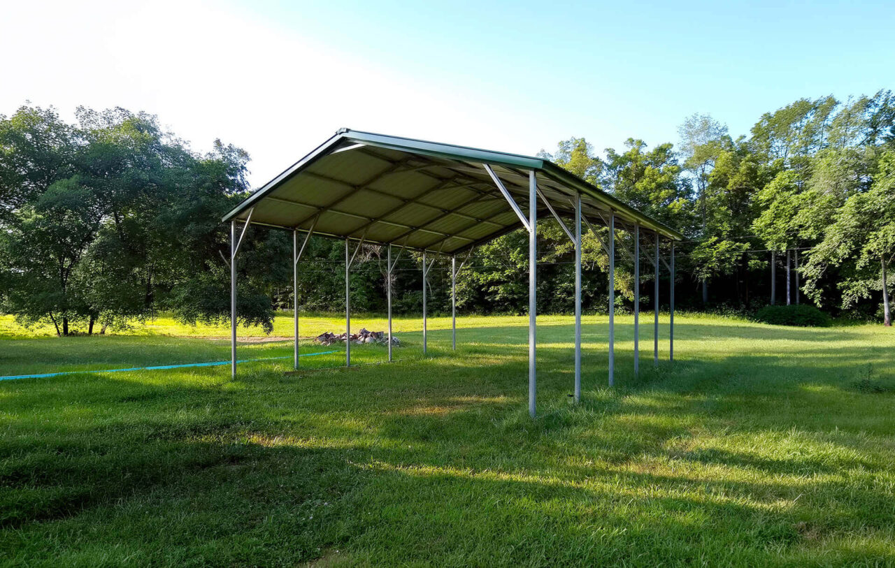 22x30 vertical roof metal carport