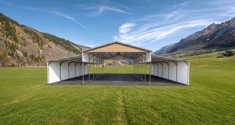 22x30 vertical roof metal carport