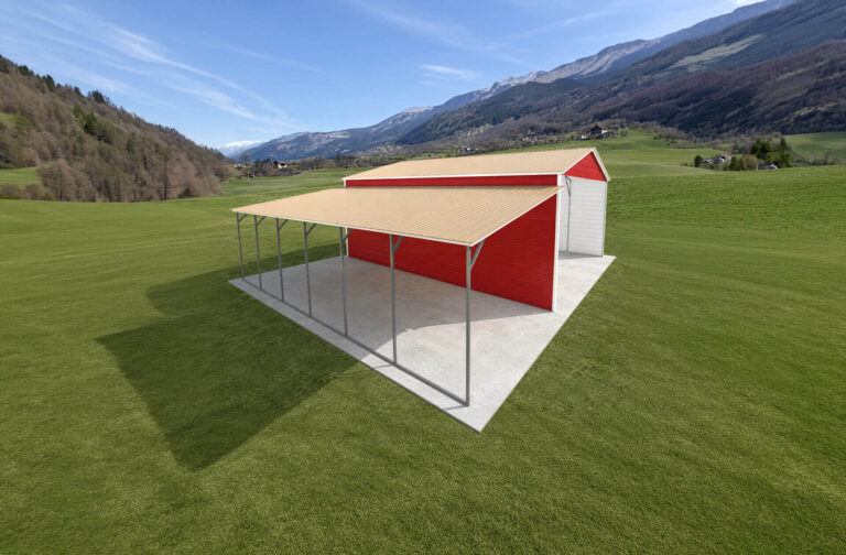 22x30 vertical roof metal carport