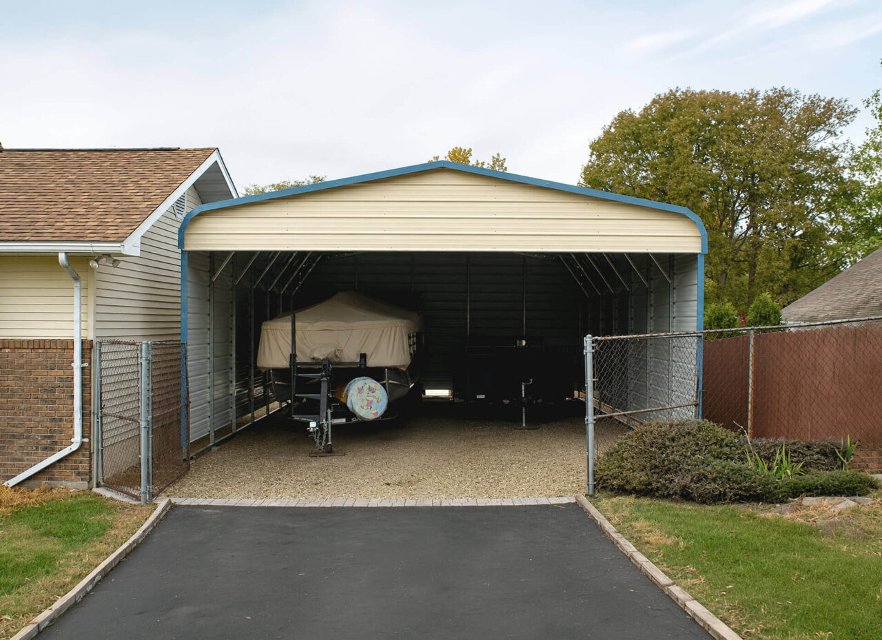 24x35 vertical roof metal carport