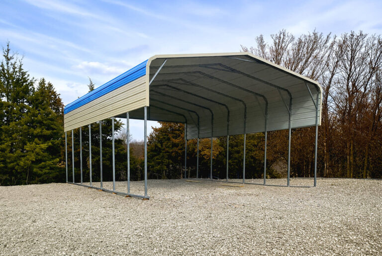 24x35 vertical roof metal carport
