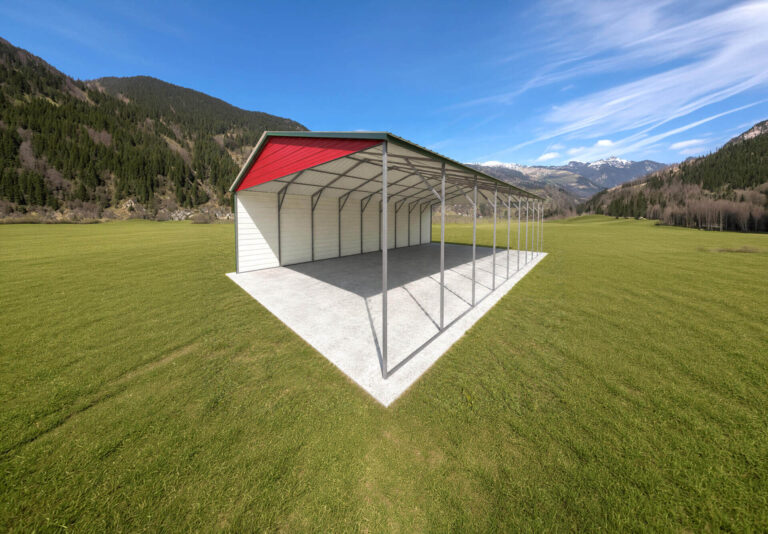 24x45 vertical roof metal carport
