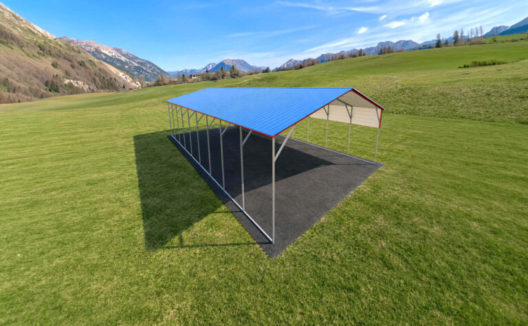 24x45 vertical roof metal carport