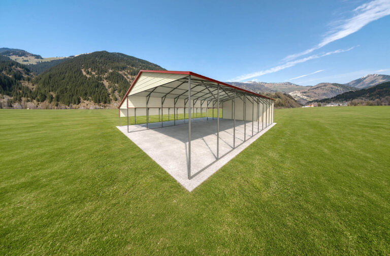 24x50 vertical roof metal carport