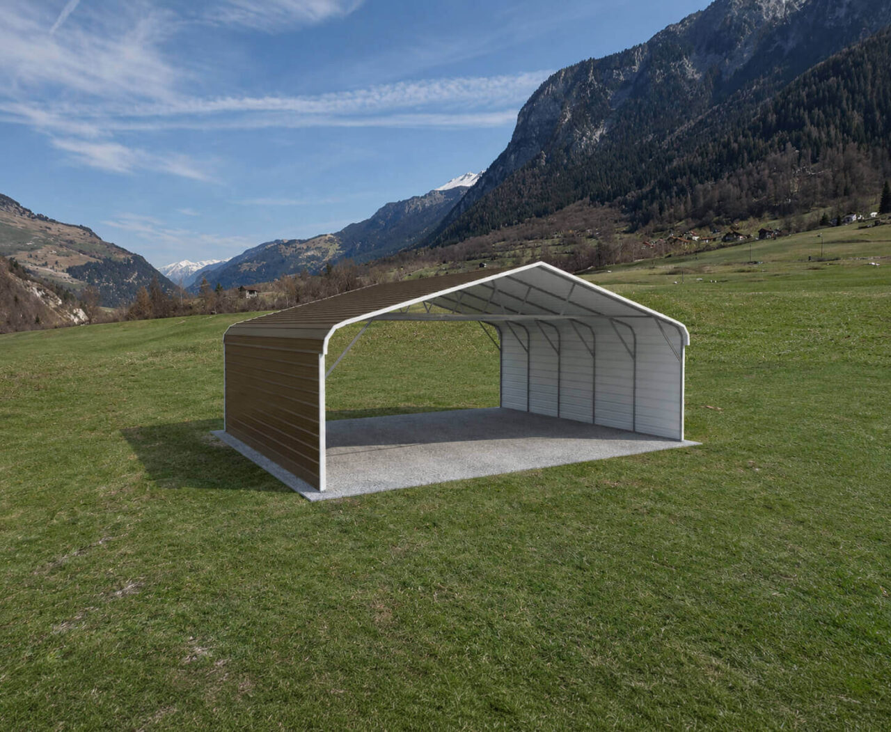 26x20 regular style triple wide carport