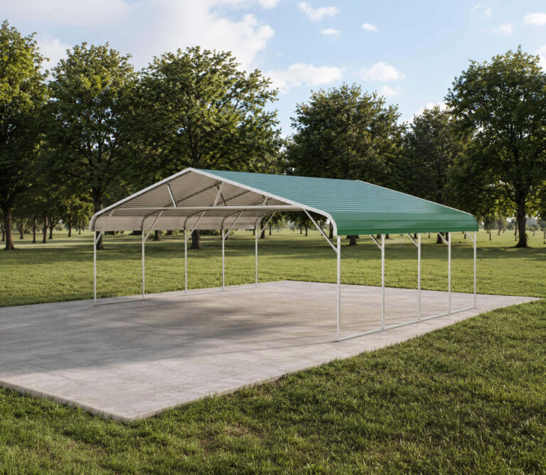 26x20 regular style triple wide carport