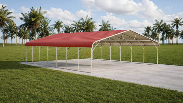 26x35 regular triple wide carport