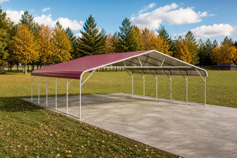 28x25 regular style triple wide carport