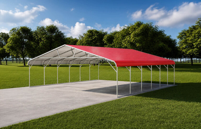 28x30 regular style triple wide carport