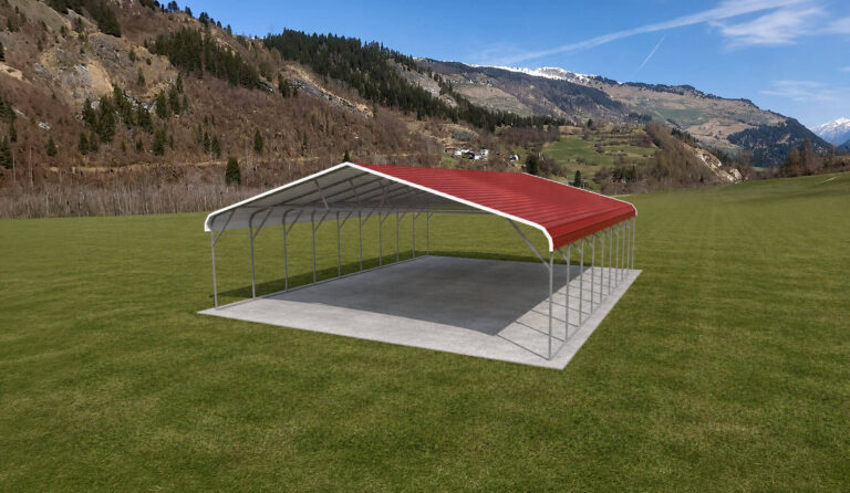 28x35 regular style triple wide carport