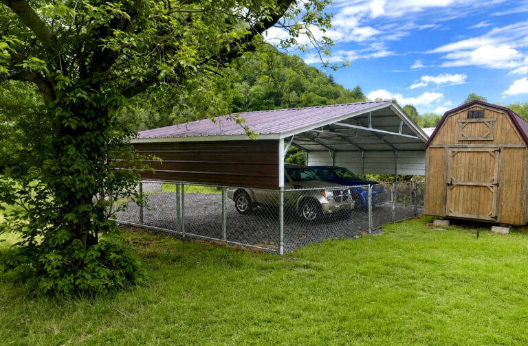 30x20 vertical triple wide metal carport