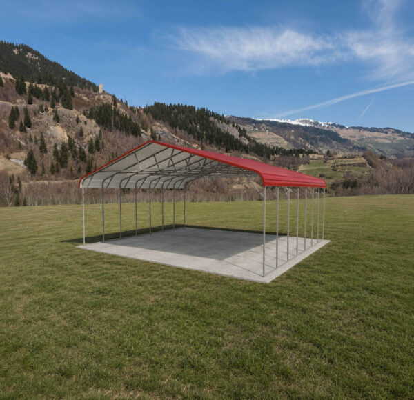 28x25 Regular Roof Triple Wide Carport - Alan's Factory Outlet