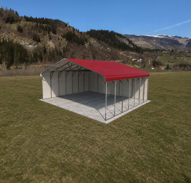 30x25 regular style triple wide carport